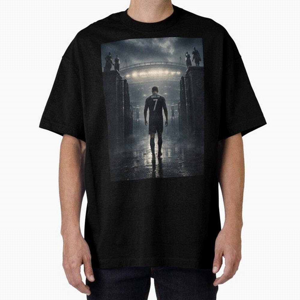 CR7 Entering a Stadium Legend Oversized T-Shirt Stand Out with Spirit from FIFA World Cup 2026 USA Canada Mexico Centered on Haaland, Brazil, Portugal and Argentina Energy, Stadium Chants, National Pride, Trophy Dreams and Unforgettable Football