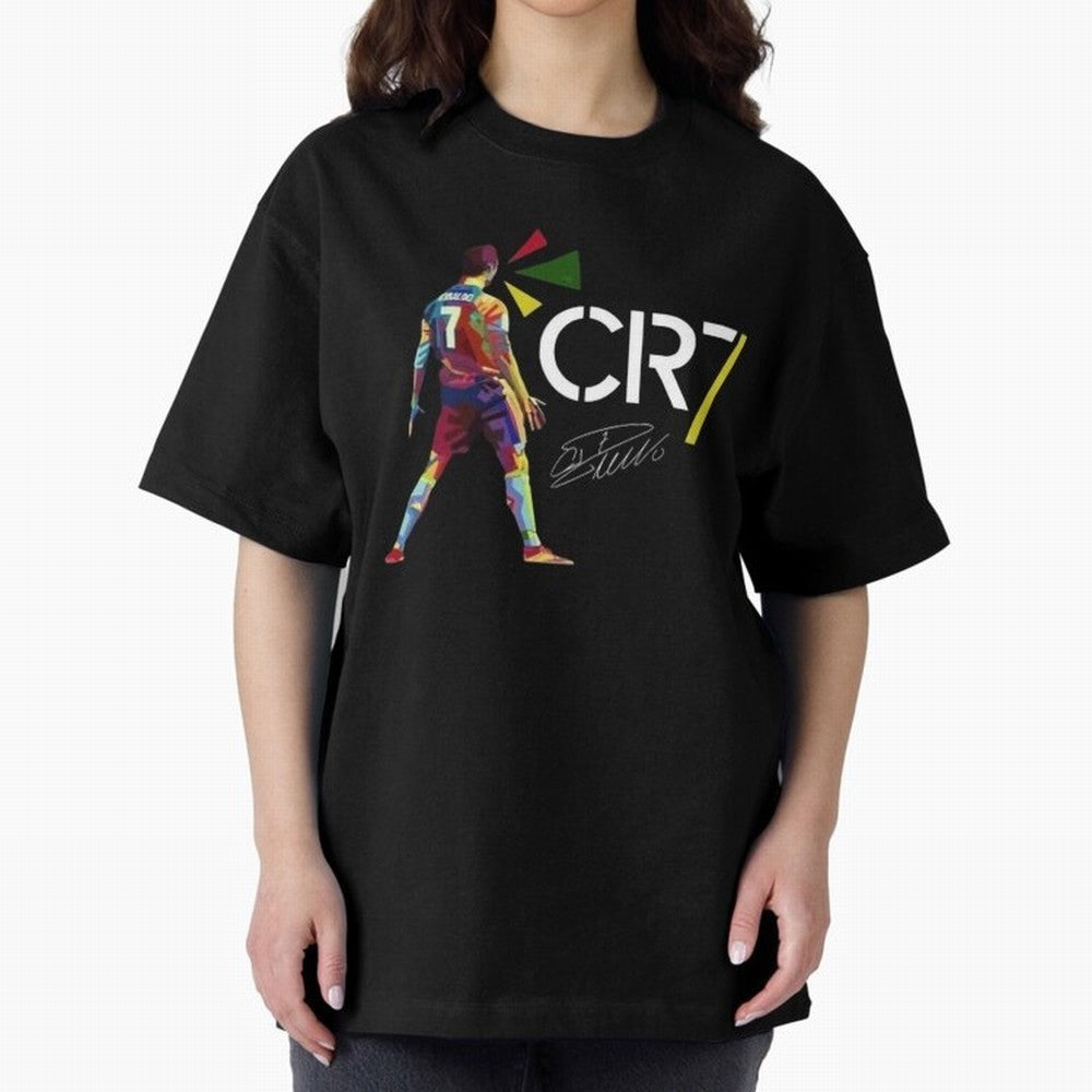 Cr7 Cristiano Ronaldo Signature Oversized T-Shirt Keep Football History Alive during Global Football Passion for FIFA World Cup 2026 Group Stage, Built around Messi, CR7 and Mbappe, Argentina, France and Brazil, Global Supporter Spirit, Legendary