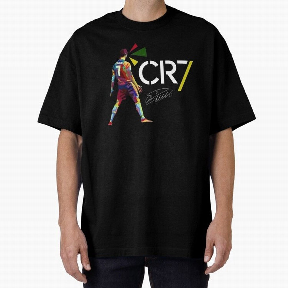 Cr7 Cristiano Ronaldo Signature Oversized T-Shirt Keep Football History Alive during Global Football Passion for FIFA World Cup 2026 Group Stage, Built around Messi, CR7 and Mbappe, Argentina, France and Brazil, Global Supporter Spirit, Legendary