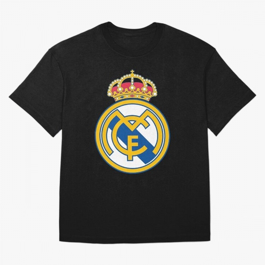 The Madrid CF Logo Oversized T-Shirt Remember Iconic Moments from Match Day Hype around FIFA World Cup 2026, Messi, CR7 and Mbappe, Portugal, Global Supporter Spirit, Legendary Goals, National Colors and Tournament Celebration; Perfect for