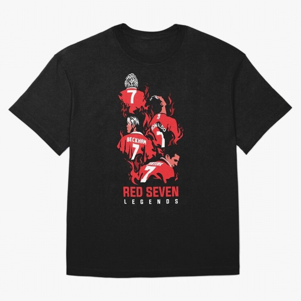 The Red Seven - Man Utd Oversized T-Shirt Unlock Match Day Hype around FIFA World Cup 2026 USA Canada Mexico, Mbappe, Argentina, France and Brazil, Match Day Excitement, Supporter Culture, Golden Goals and Global Football Passion; Created for Match