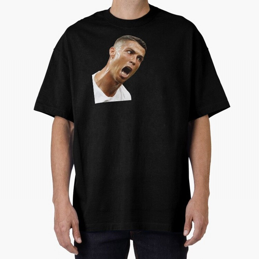 cristiano ronaldo siuuu meme Oversized T-Shirt Elevate FIFA World Cup 2026 with Messi and Cristiano Ronaldo, Spain Energy, Sports Nostalgia, International Competition, Famous Players and Unforgettable Victories; Built for Supporters Chasing Trophy