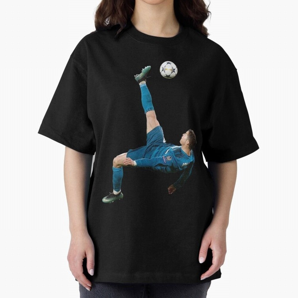 CRISTIANO RONALDO BICYCLE KICK Classic Oversized T-Shirt Refresh Global Football Passion for FIFA World Cup 2026, Built around Messi, Neymar and Mbappe, Brazil, Portugal and Argentina, Worldwide Fan Energy, Dramatic Goals, Stadium Lights and