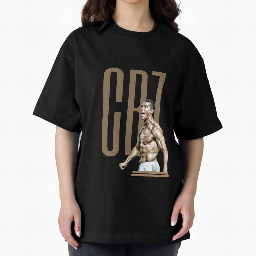 Best Seller - CR7 - Cristiano Ronaldo Merchandise Oversized T-Shirt Celebrate Global Football Passion for FIFA World Cup 2026, Connected to Messi, CR7 and Mbappe, England, Vintage Soccer Flavor, Modern Football Stars, National Flags and Final Night