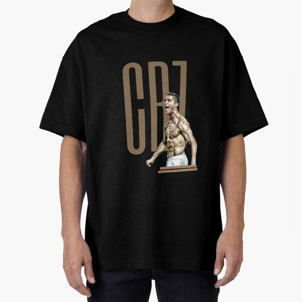 Best Seller - CR7 - Cristiano Ronaldo Merchandise Oversized T-Shirt Celebrate Global Football Passion for FIFA World Cup 2026, Connected to Messi, CR7 and Mbappe, England, Vintage Soccer Flavor, Modern Football Stars, National Flags and Final Night