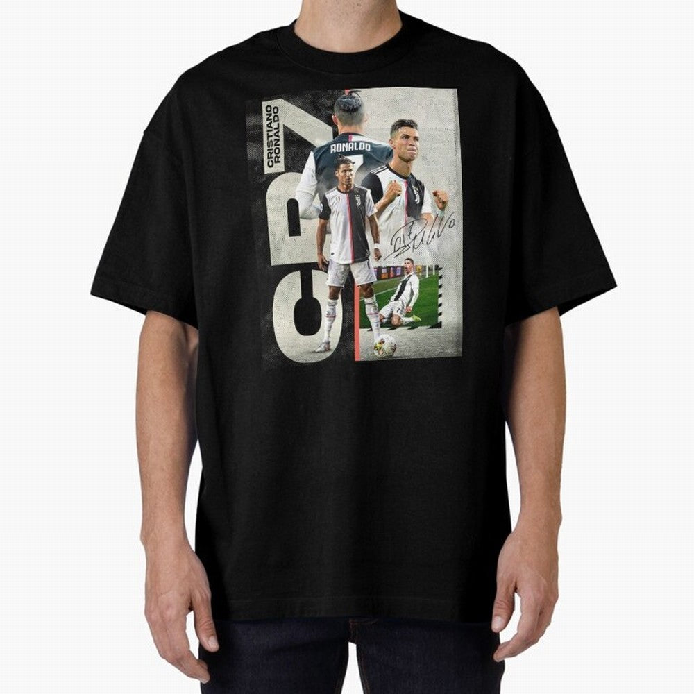 Cristiano Ronaldo Goals in Juventus special design ,Ronaldo Gift Idea, Ronaldo Footballer , Football Oversized T-Shirt Honor Football Greatness during Match Day Hype around FIFA World Cup 2026, Cristiano Ronaldo, Haaland and CR7, Netherlands, Retro
