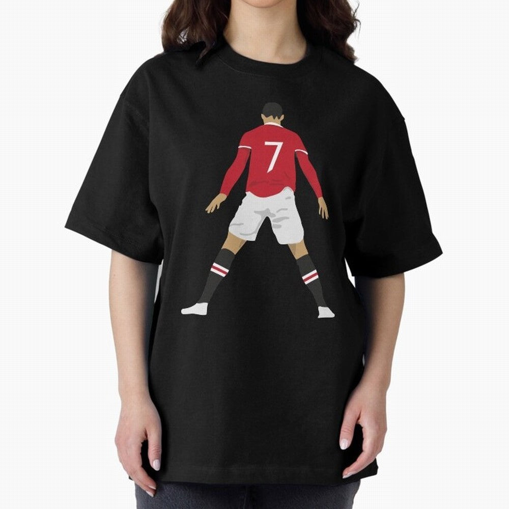 CR7 Man U | SIIIIIUUUUUUU (Celebration) Oversized T-Shirt Honor the Football Icons of Match Day Hype around FIFA World Cup 2026 Group Stage, Mbappe and Neymar, Brazil, Portugal and Argentina, Goal Celebration Energy, Supporter Heritage, Football