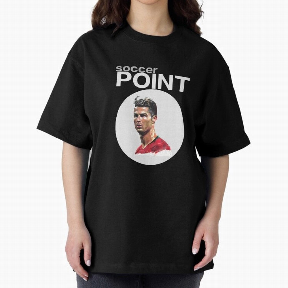 soccer POINT Oversized T-Shirt Show Passion for the Stars of FIFA World Cup 2026 Featuring Cristiano Ronaldo, Netherlands Energy, Game Day Rituals, Football Legends, Country Pride and the Road to the Final; Ideal for Football Dads, Football Moms,