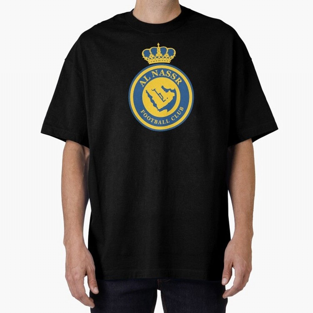Al-Nassr Football Club - Oversized T-Shirt Cheer through Every Moment of FIFA World Cup 2026 USA Canada Mexico for Fans of Neymar, Haaland and Cristiano Ronaldo and Portugal, Bringing Supporter Pride, Iconic Celebrations, Legendary Names and Global