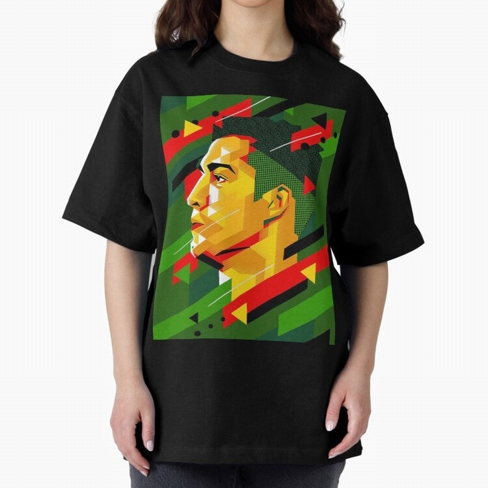 Cristiano Ronaldo Oversized T-Shirt Show Match Day Excitement for the FIFA World Cup 2026 Journey through Haaland Highlights, Germany Pride, Football Passion, Legendary Performances, Festival Vibes and Supporter Community; Built for Supporters