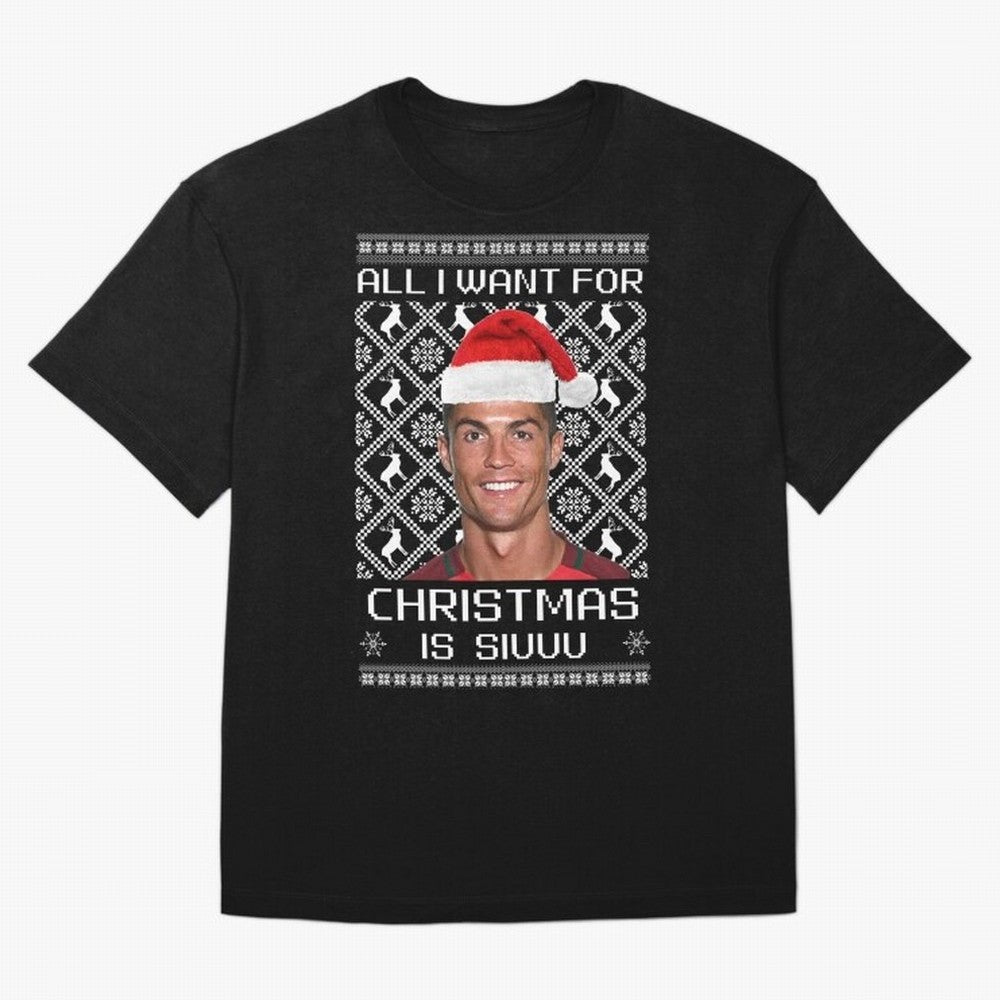 cristiano ronaldo siuuu christmas sweater Oversized T-Shirt Mark Global Football Passion for FIFA World Cup 2026, Made for Messi, Neymar and Mbappe, France and Portugal, Sports Nostalgia, International Competition, Famous Players and Unforgettable