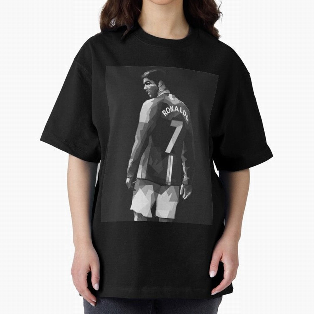 Cristiano Ronaldo Cristiano Ronaldo Oversized T-Shirt Bring FIFA World Cup 2026 Group Stage Spirit, with Germany, Neymar, Retro Football Energy, Iconic Rivalries, Trophy Chase Drama and Stadium Atmosphere; Great for Supporters Who Love Legendary