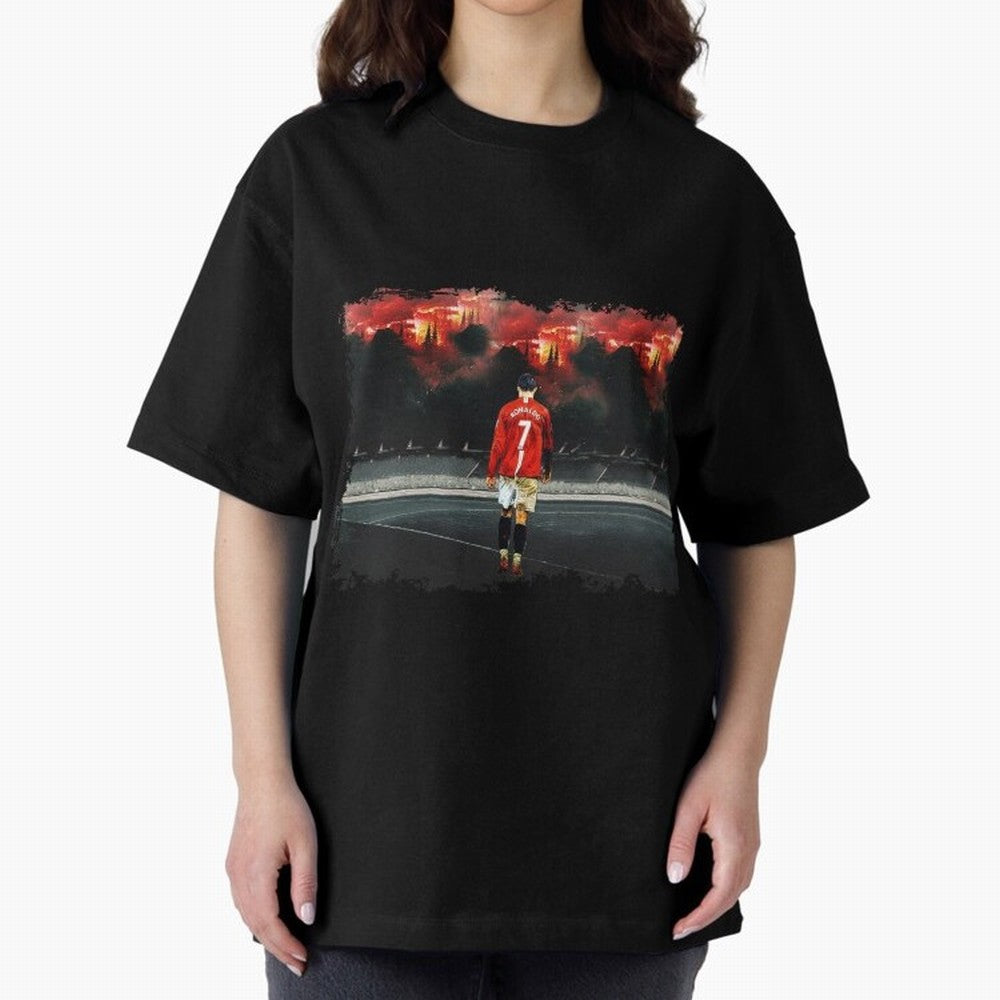Cristiano Ronaldo 8K Oversized T-Shirt Follow FIFA World Cup 2026 for Fans of Mbappe and Spain, Bringing Retro Football Energy, Iconic Rivalries, Trophy Chase Drama and Stadium Atmosphere; Perfect for Supporters Who Want Bold Football Energy,