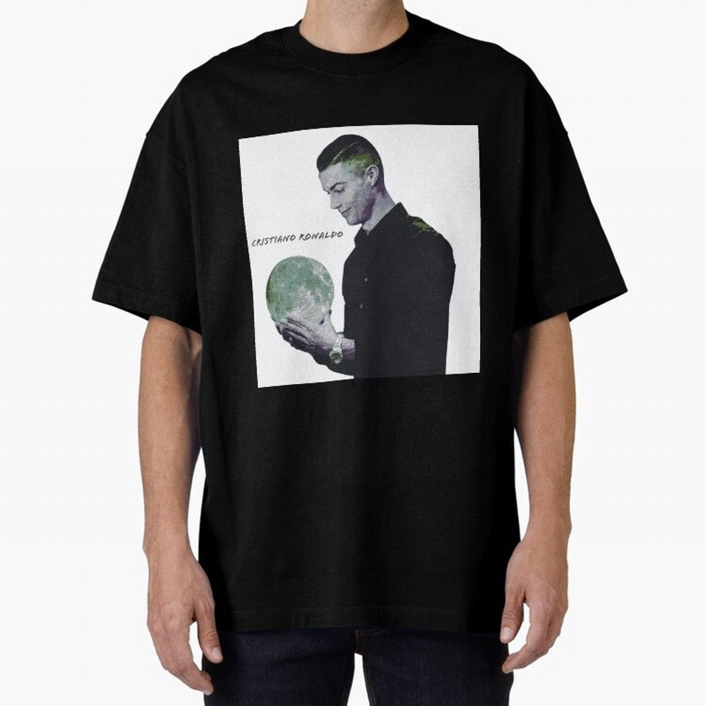 Cristiano Ronaldo art illustration. Cristiano Ronaldo sketch art Oversized T-Shirt Cheer for Global Football Passion for FIFA World Cup 2026 Group Stage, Driven by Haaland, Brazil, Portugal and Argentina, Championship Spirit, Famous Goals, Roaring