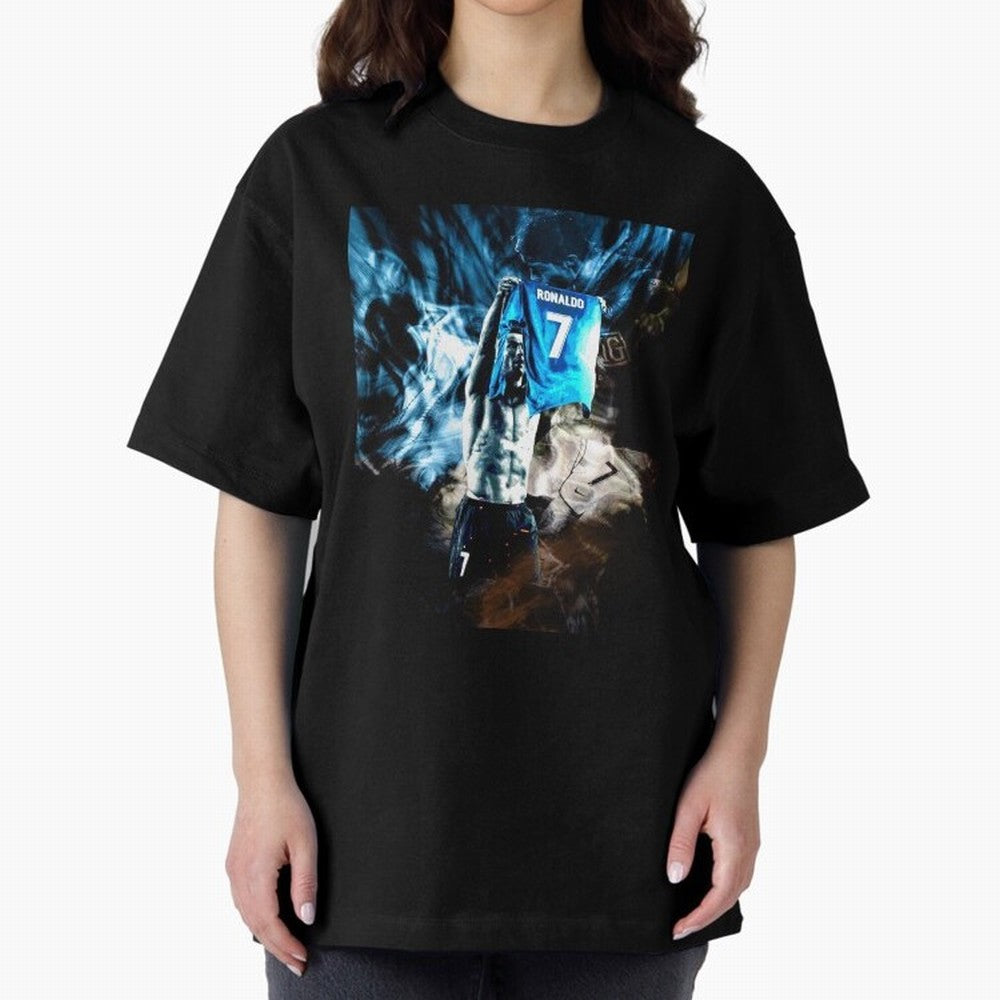 Cristiano Ronaldo Graphic Oversized T-Shirt Honor the Football Icons of FIFA World Cup 2026 Group Stage with Messi and Cristiano Ronaldo, Netherlands Energy, Supporter Pride, Iconic Celebrations, Legendary Names and Global Match Day Energy; Ideal