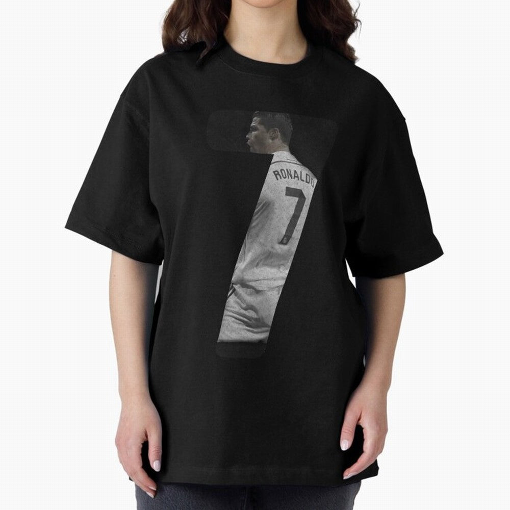 Cristiano Ronaldo shirt number manipulation Oversized T-Shirt Celebrate Soccer Greatness during Match Day Hype around FIFA World Cup 2026 USA Canada Mexico, Cristiano Ronaldo, Haaland and CR7, Netherlands, Game Day Rituals, Football Legends,
