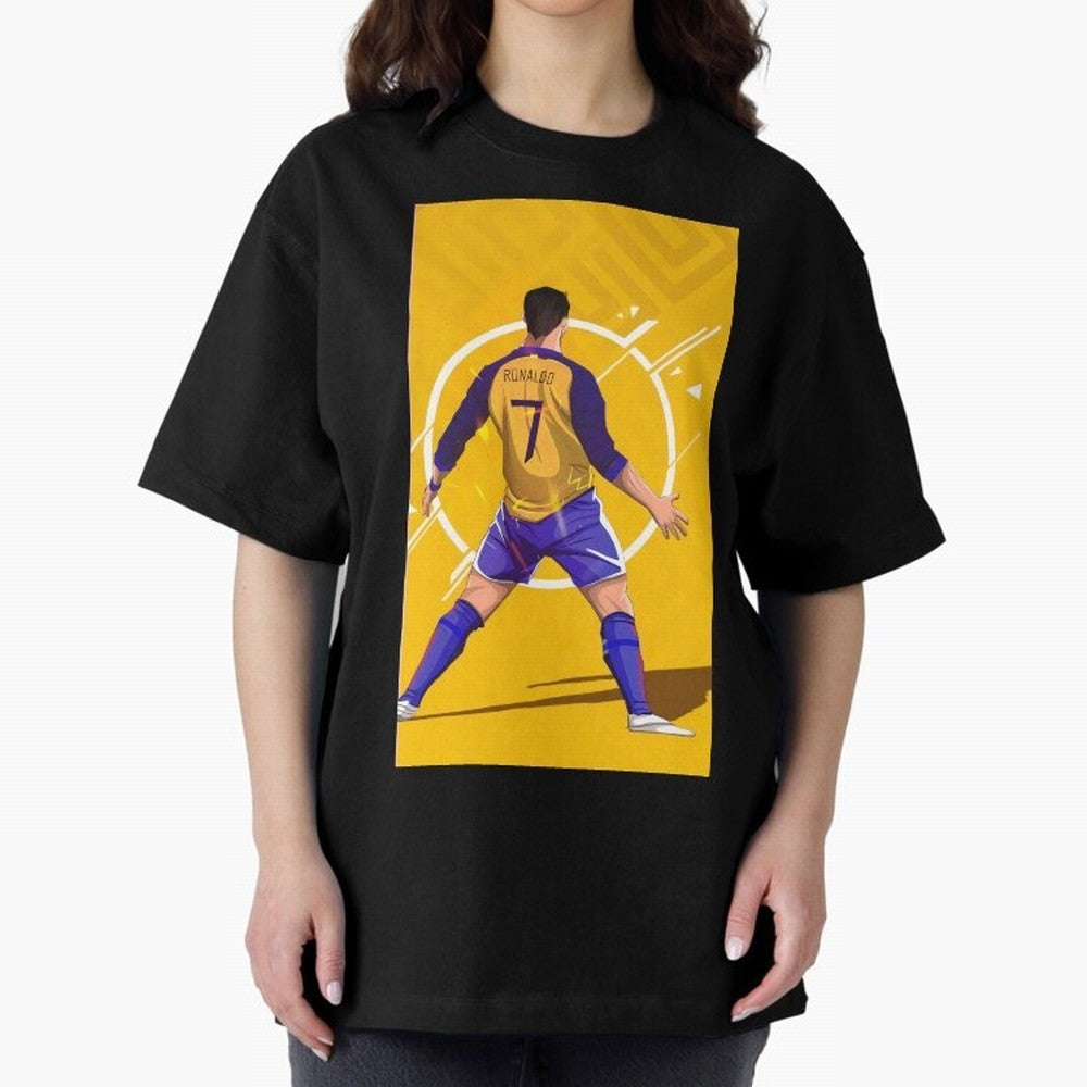 Cristiano Ronaldo Oversized T-Shirt Turn Football Passion into Global Football Passion for FIFA World Cup 2026, Featuring Messi, CR7 and Mbappe, Portugal, Worldwide Fan Energy, Dramatic Goals, Stadium Lights and Championship Celebrations; Ideal for