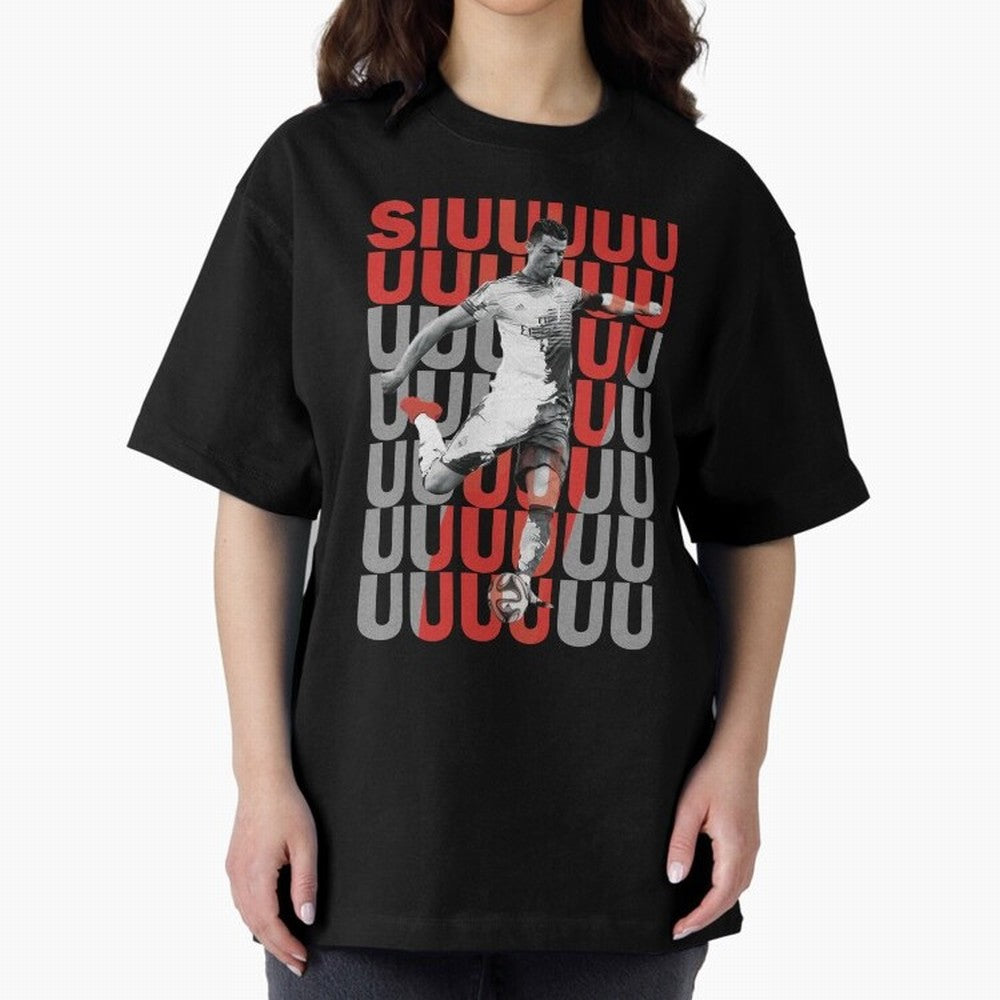 Siuuuuuu Cristiano Ronaldo Oversized T-Shirt Celebrate Global Passion for Match Day Hype around FIFA World Cup 2026 Group Stage, CR7, England, Championship Spirit, Famous Goals, Roaring Crowds and International Football Unity; Created for Match Day