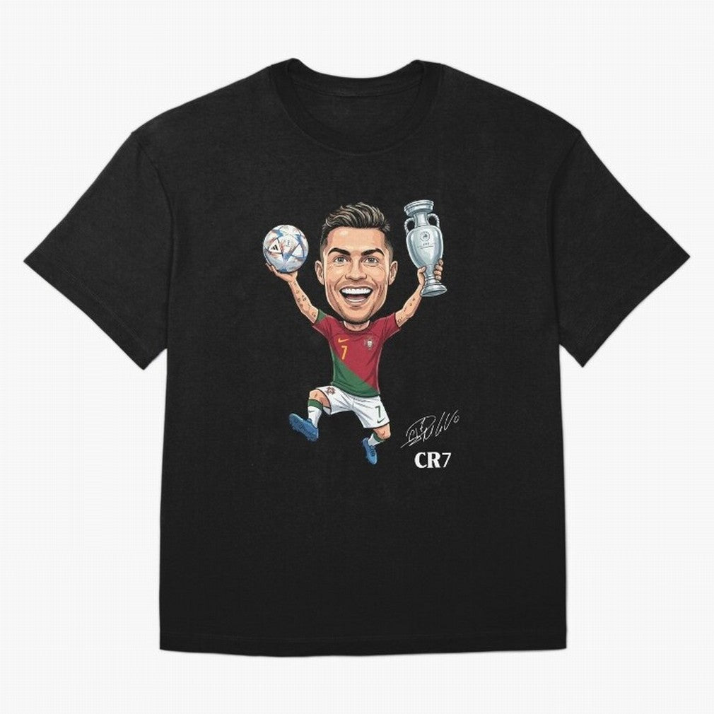Cristiano Ronaldo Campion Oversized T-Shirt Keep Football History Alive during the FIFA World Cup 2026 USA Canada Mexico Journey through Neymar, Haaland and Cristiano Ronaldo Highlights, Argentina and Brazil Pride, Stadium Chants, National Pride,