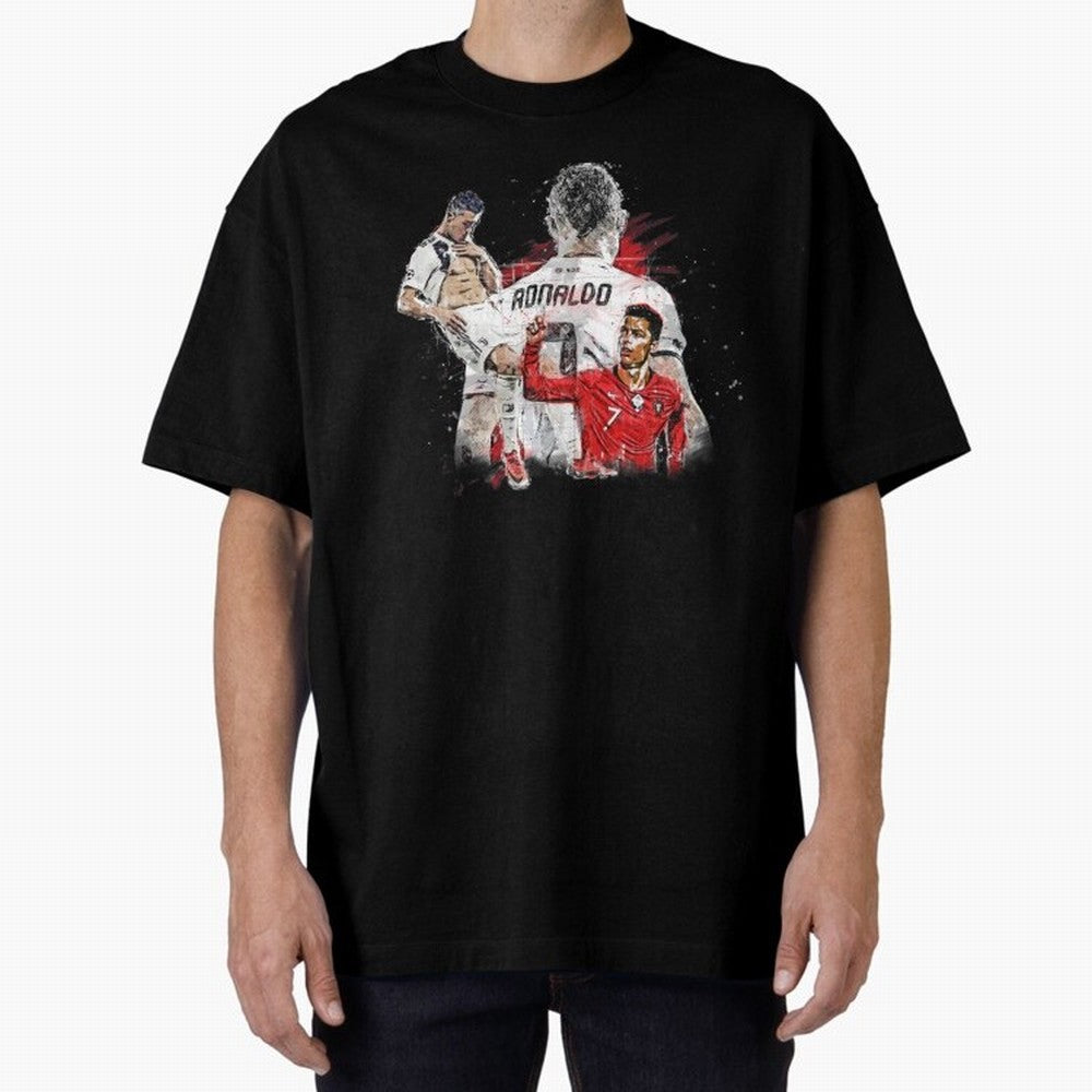 Cristiano Ronaldo Cristiano Ronaldo Oversized T-Shirt Support Your Favorite Stars during Match Day Hype around FIFA World Cup 2026, Messi, England, France and Netherlands, Vintage Soccer Flavor, Modern Football Stars, National Flags and Final Night