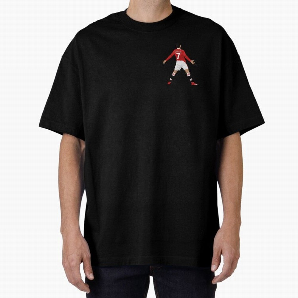 Ronaldo CR7 - Manchester Unided Oversized T-Shirt Treasure Global Football Passion for FIFA World Cup 2026 USA Canada Mexico, Centered on CR7, Argentina, Goal Celebration Energy, Supporter Heritage, Football Icons and Worldwide Tournament Joy; Made