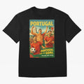 Portugal Lisbon Bel¨¦m Tower Cristiano Ronaldo FIFA World Cup Football Celebration Oversized T-Shirt Showcase FIFA World Cup 2026 Group Stage for Fans of CR7 and France and Portugal, Bringing Retro Football Energy, Iconic Rivalries, Trophy Chase
