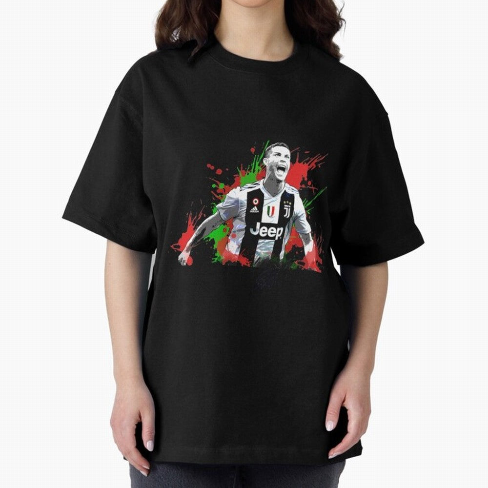 Cristiano Ronaldo Cristiano Ronaldo Oversized T-Shirt Bring Retro Soccer Energy to Global Football Passion for FIFA World Cup 2026 Group Stage, Inspired by Cristiano Ronaldo, Germany, Vintage Soccer Flavor, Modern Football Stars, National Flags and