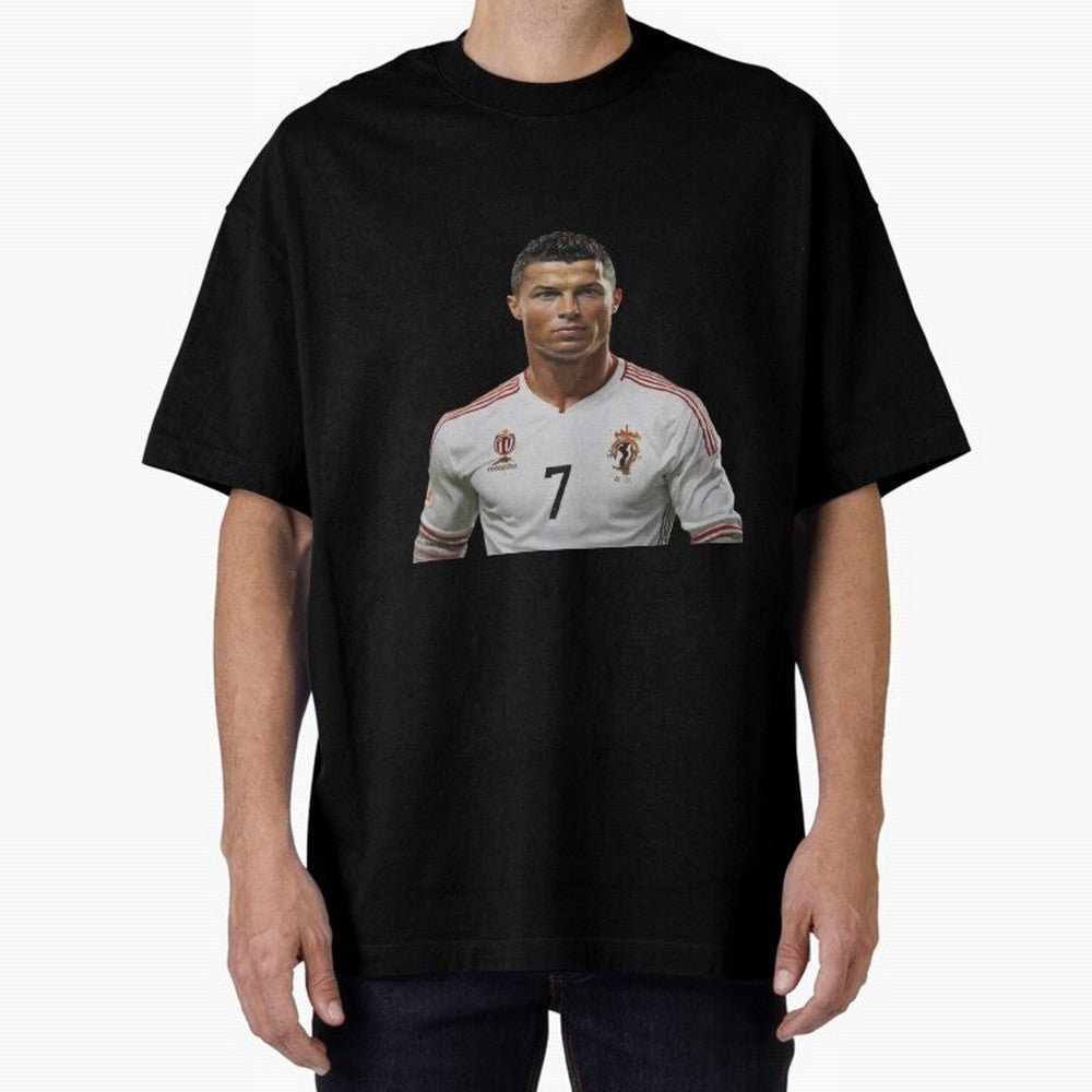 Sticker Ronaldo 2024 Oversized T-Shirt Join the Countdown to Match Day Hype around FIFA World Cup 2026 USA Canada Mexico, Haaland, England and Germany, Soccer Culture, Superstar Moments, National Team Dreams and Competitive Fire; Ideal for Football