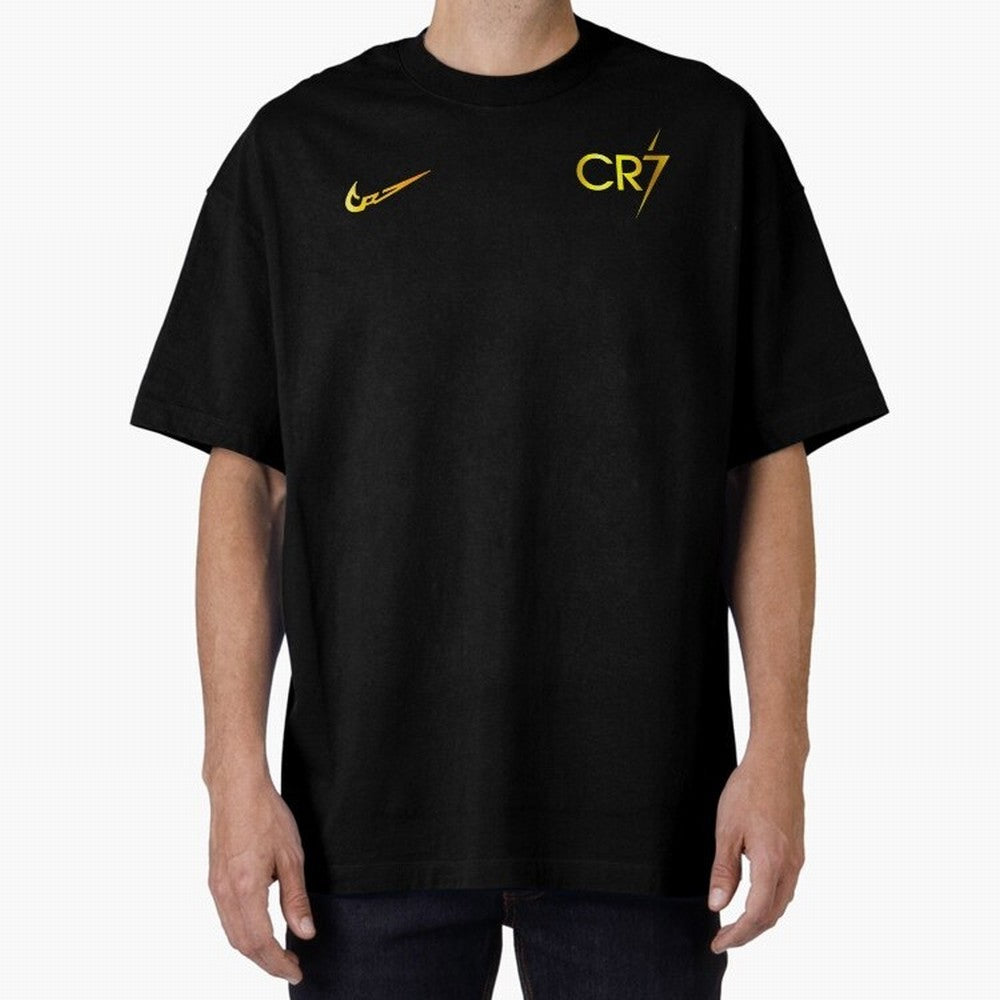Cristiano Ronaldo Gold Edition Oversized T-Shirt Keep Football History Alive during Global Football Passion for FIFA World Cup 2026 Group Stage, Built around Messi, Neymar and Mbappe, Netherlands, Supporter Pride, Iconic Celebrations, Legendary