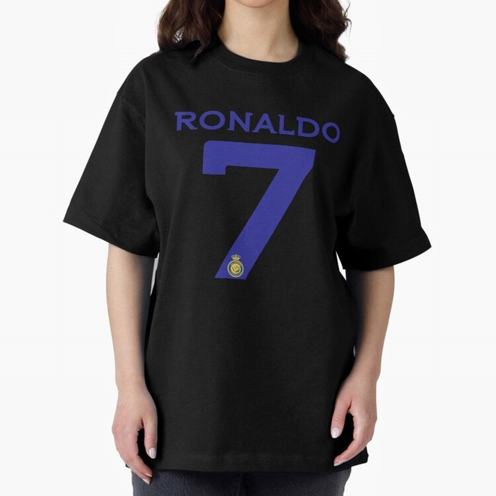 Ronaldo 7 Al-Nassr Football Club - Oversized T-Shirt Refresh the FIFA World Cup 2026 Group Stage Journey through CR7 and Messi Highlights, Germany Pride, Stadium Chants, National Pride, Trophy Dreams and Unforgettable Football Memories; Ideal for