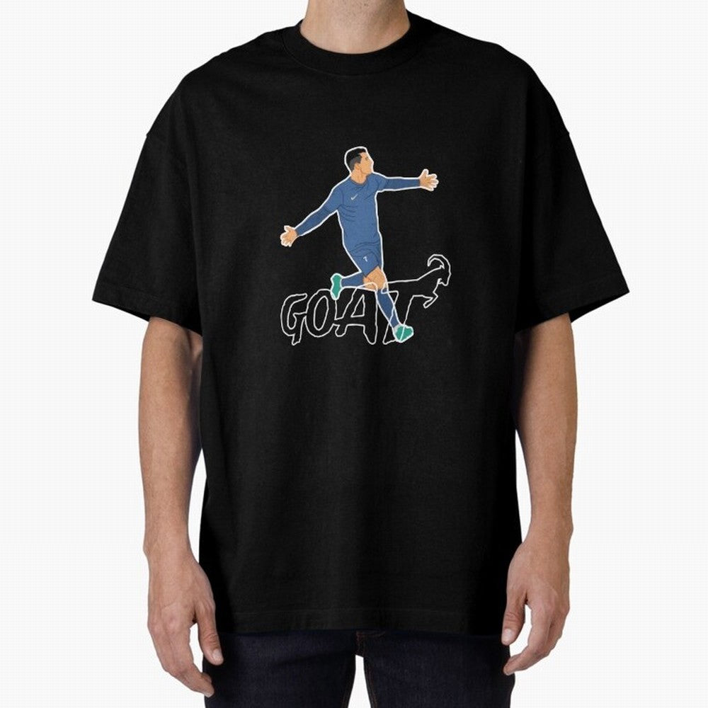 Cristiano Ronaldo - GOAT Oversized T-Shirt Follow the Road to the FIFA World Cup 2026 USA Canada Mexico Journey through Neymar Highlights, Brazil, Portugal and Argentina Pride, Fan Favorite Moments, National Team Passion, Big Match Drama and Soccer