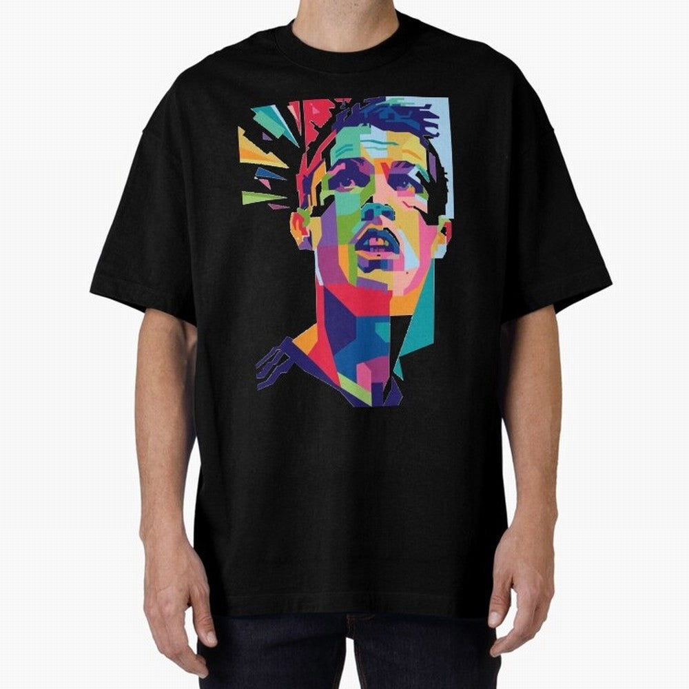 CR7 Sketch Oversized T-Shirt Elevate FIFA World Cup 2026 USA Canada Mexico Highlighting Messi, CR7 and Mbappe, Brazil, Portugal and Argentina Energy, Retro Football Energy, Iconic Rivalries, Trophy Chase Drama and Stadium Atmosphere; Made for Die