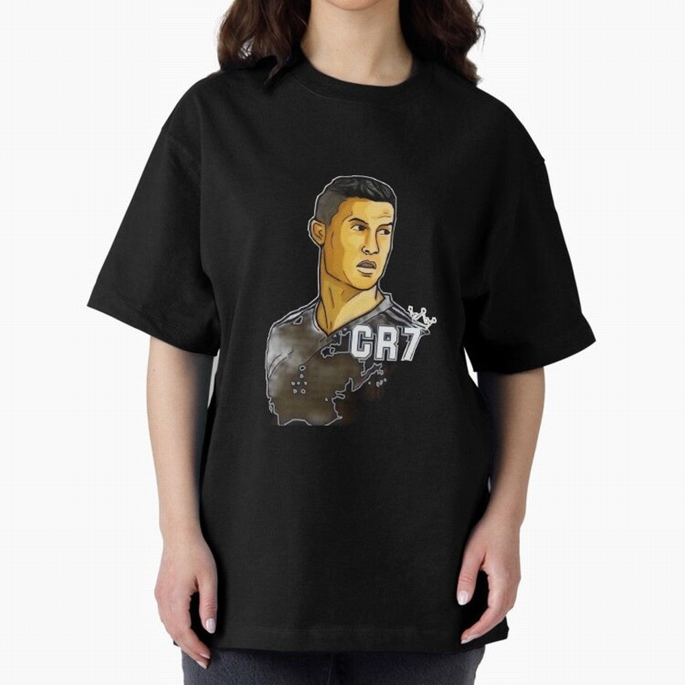Cristiano Ronaldo digital art Oversized T-Shirt Honor Football Greatness during FIFA World Cup 2026 for Fans of Messi and Cristiano Ronaldo and France and Portugal, Bringing Soccer Culture, Superstar Moments, National Team Dreams and Competitive