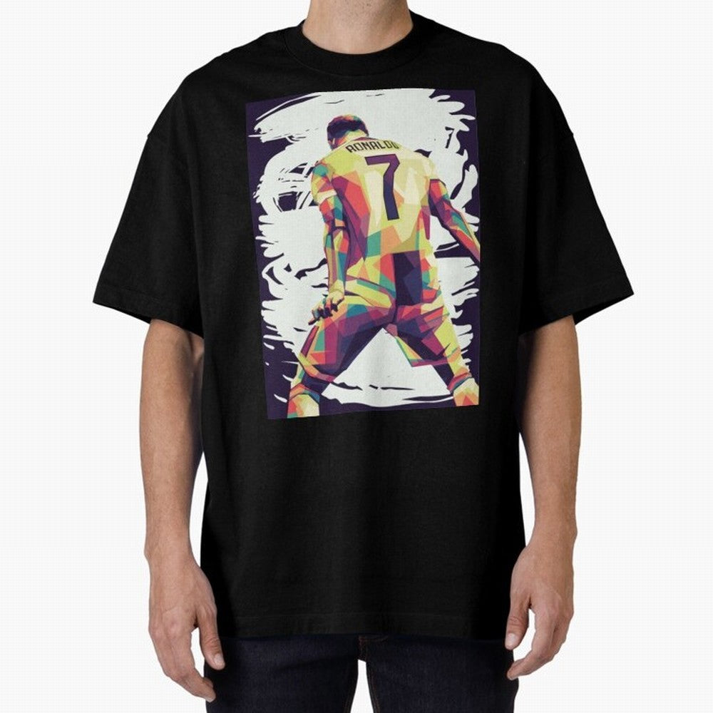 Cristiano Ronaldo Art cristiano ronaldo Oversized T-Shirt Upgrade Match Day Hype around FIFA World Cup 2026 Group Stage, Haaland, England, Retro Football Energy, Iconic Rivalries, Trophy Chase Drama and Stadium Atmosphere; Built for Supporters