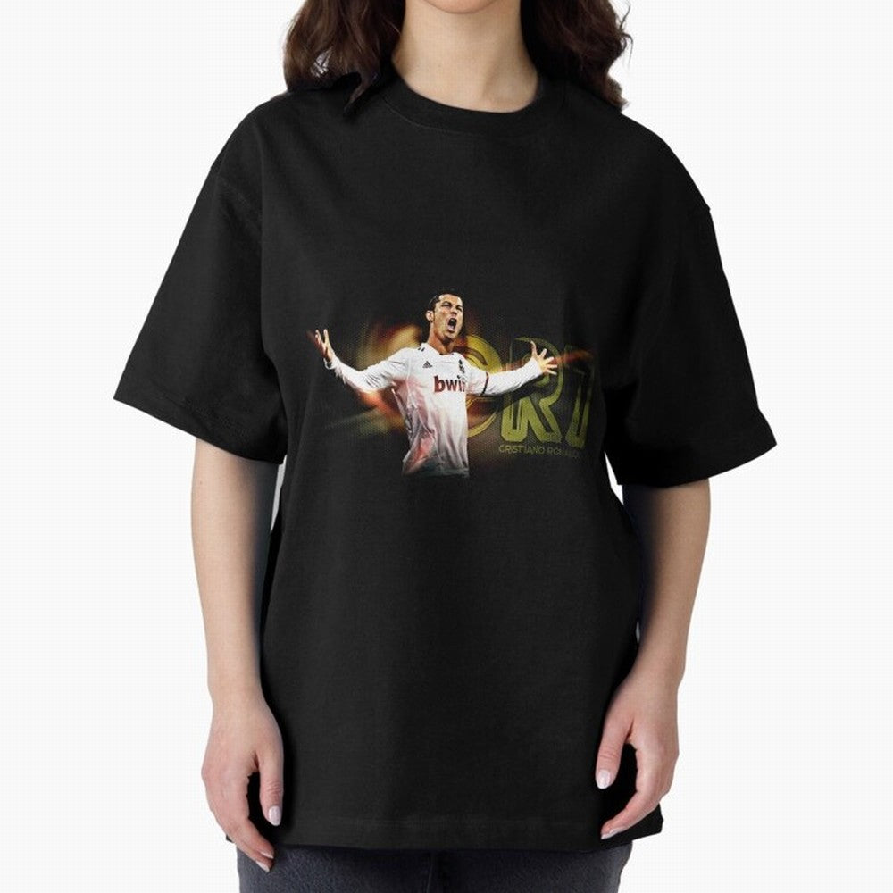 cristiano ronaldo 887 Oversized T-Shirt Fuel Global Football Passion for FIFA World Cup 2026, Inspired by Messi, Neymar and Mbappe, Spain and Netherlands, Vintage Soccer Flavor, Modern Football Stars, National Flags and Final Night Emotion; Ideal