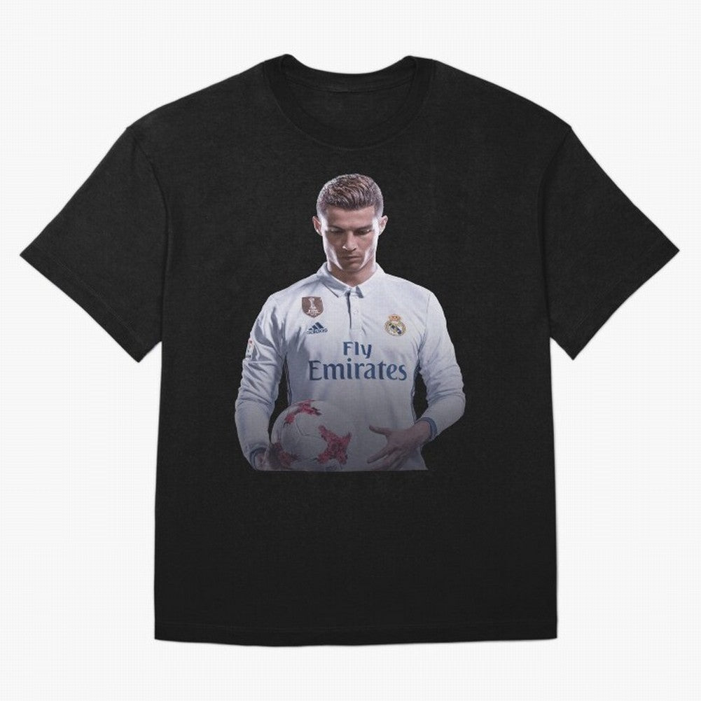 Ronaldo Madrid Jersey Poster Oversized T-Shirt Get Ready for Global Football Passion for FIFA World Cup 2026 USA Canada Mexico, Driven by Messi, Neymar and Mbappe, England, France and Netherlands, Match Day Excitement, Supporter Culture, Golden