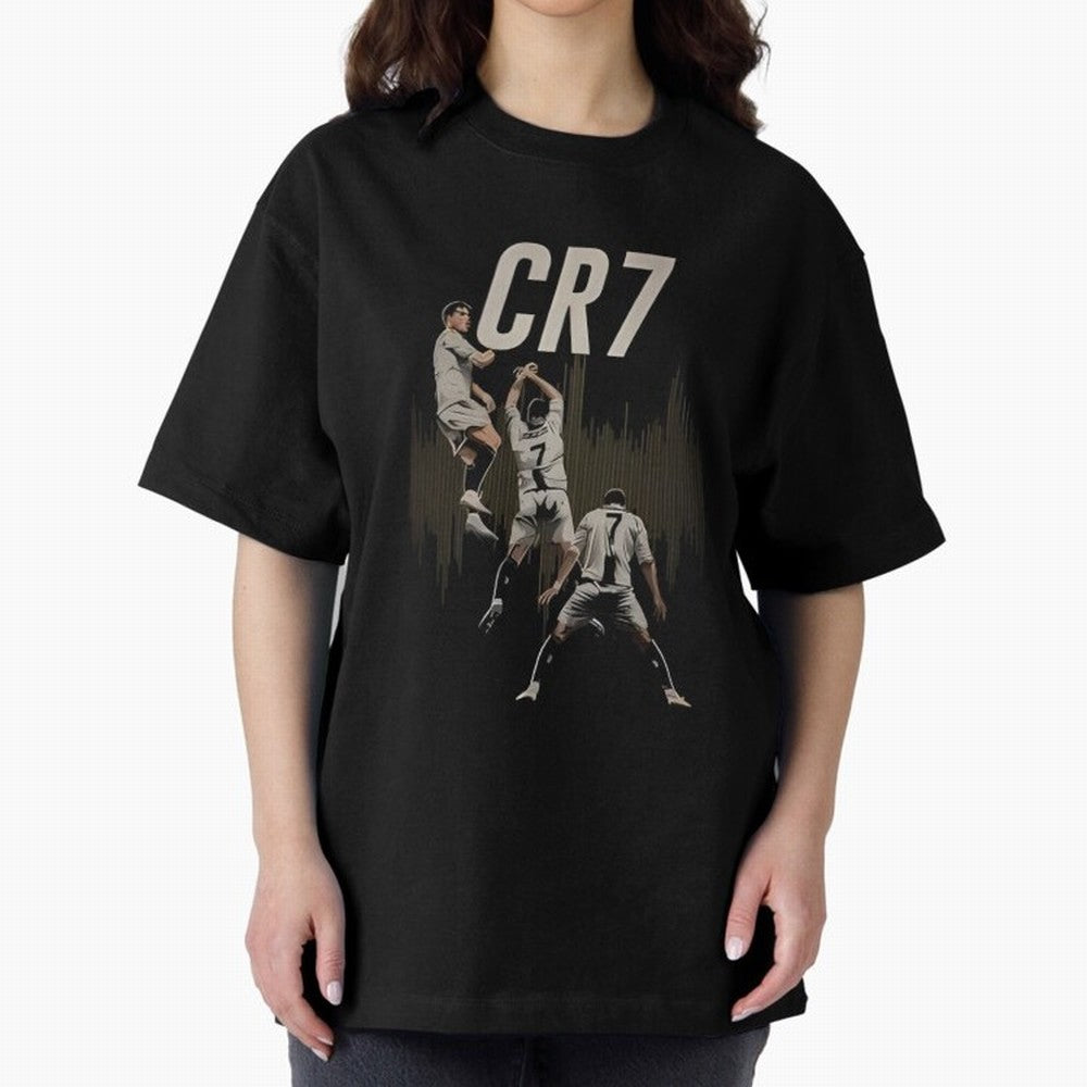Cr7 Oversized T-Shirt Bring a Vintage Feel to the FIFA World Cup 2026 Journey through Mbappe Highlights, France and Portugal Pride, Global Supporter Spirit, Legendary Goals, National Colors and Tournament Celebration; Ideal for Fans Who Follow