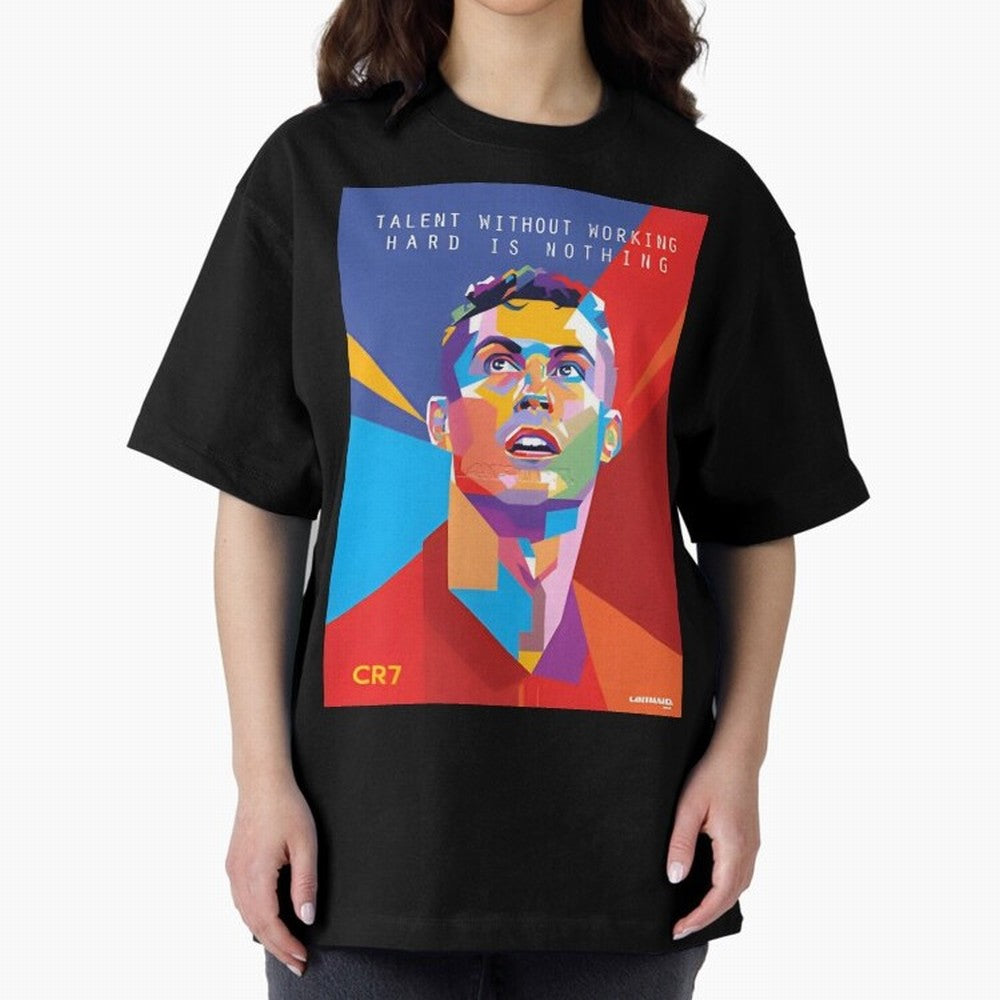 Cristiano Ronaldo Oversized T-Shirt Bring Home Match Day Hype around FIFA World Cup 2026, Haaland and Mbappe, Portugal, Spain and Germany, Match Day Excitement, Supporter Culture, Golden Goals and Global Football Passion; Great for Supporters Who