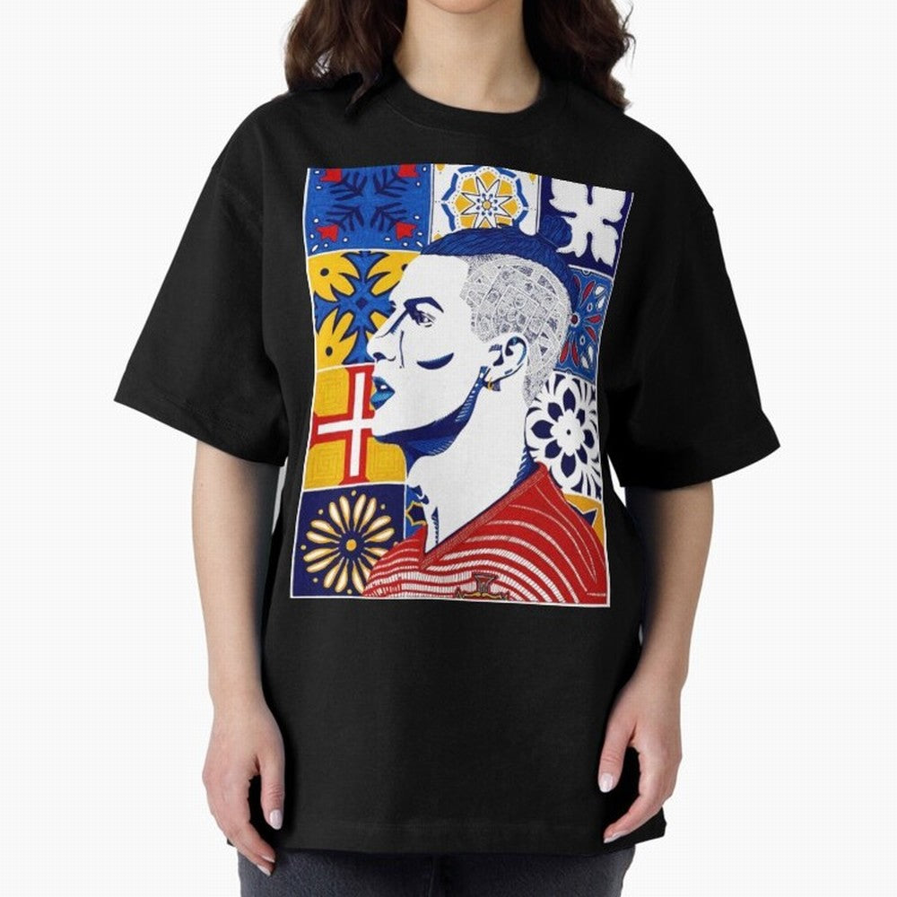 Cristiano Ronaldo Cristiano Ronaldo Azulejos Oversized T-Shirt Honor the Football Icons of the FIFA World Cup 2026 Group Stage Journey through Neymar, Haaland and Cristiano Ronaldo Highlights, Argentina, France and Brazil Pride, Retro Football