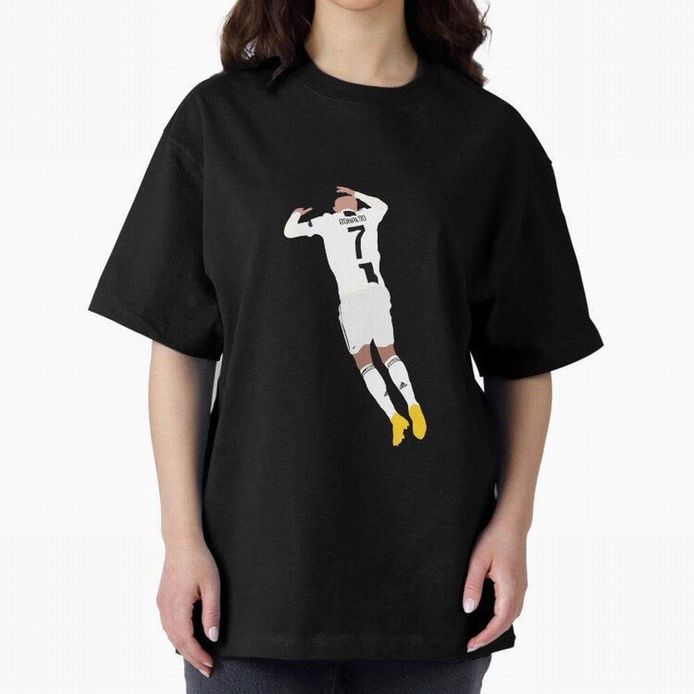 cristiano ronaldo goal celebration Oversized T-Shirt Show Support during Global Football Passion for FIFA World Cup 2026 USA Canada Mexico, Featuring Neymar, Argentina, France and Brazil, Stadium Chants, National Pride, Trophy Dreams and