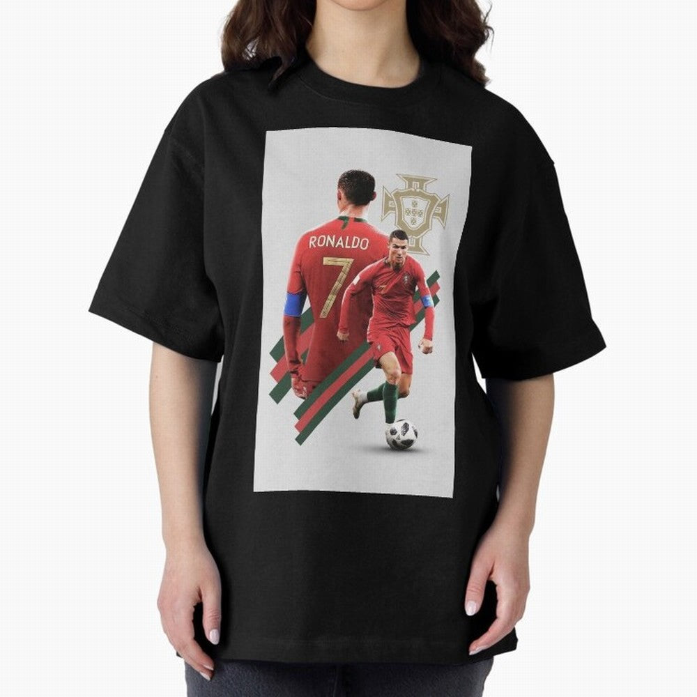 cr qatar Oversized T-Shirt Bring Global Tournament Vibes to Global Football Passion for FIFA World Cup 2026, Inspired by Messi and Cristiano Ronaldo, Brazil, Worldwide Fan Energy, Dramatic Goals, Stadium Lights and Championship Celebrations;