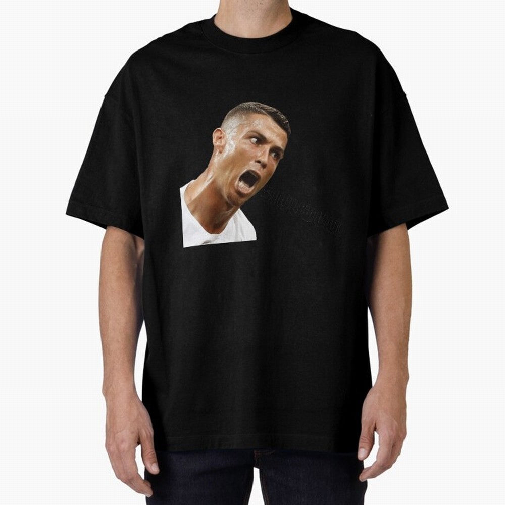Cristiano Ronaldo Siuuu Meme Oversized T-Shirt Capture Global Football Passion for FIFA World Cup 2026, with Mbappe and Neymar, England and Germany, Supporter Pride, Iconic Celebrations, Legendary Names and Global Match Day Energy; Perfect for