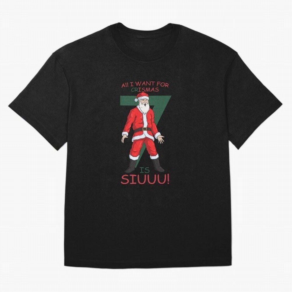 All I want for Christmas is Siuuuu Oversized T-Shirt Show Your Love for FIFA World Cup 2026 USA Canada Mexico Made for Mbappe and Neymar, Netherlands Energy, Match Day Excitement, Supporter Culture, Golden Goals and Global Football Passion; Ideal
