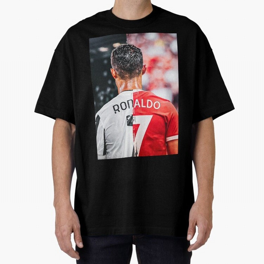 Cristiano Ronaldo , Manchester Star , Football Poster 2122 Star Oversized T-Shirt Represent Fans Who Live for Global Football Passion for FIFA World Cup 2026 Group Stage, Made for Haaland and Mbappe, Germany, Football History, Final Match Energy,