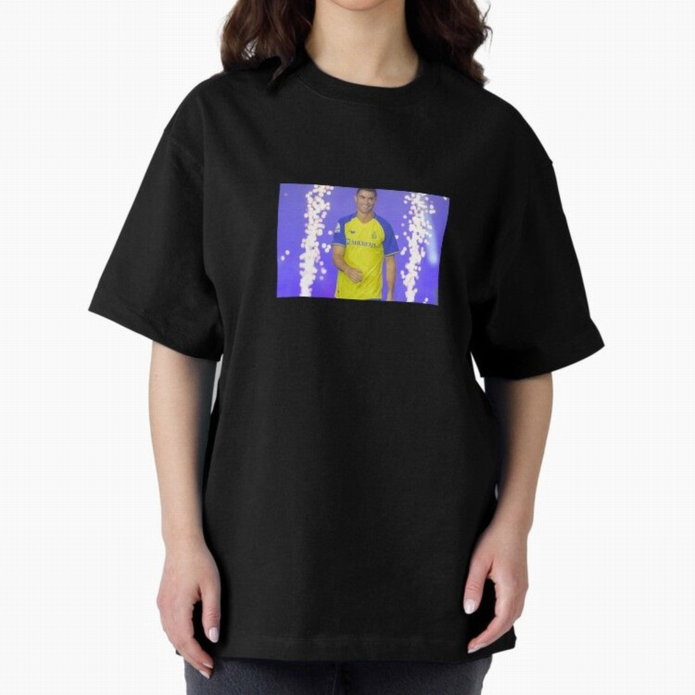 CRISTIANO RONALDO AL NASSR Oversized T-Shirt Capture Global Football Passion for FIFA World Cup 2026 Group Stage, Inspired by Neymar, Haaland and Cristiano Ronaldo, England, France and Netherlands, Global Supporter Spirit, Legendary Goals, National