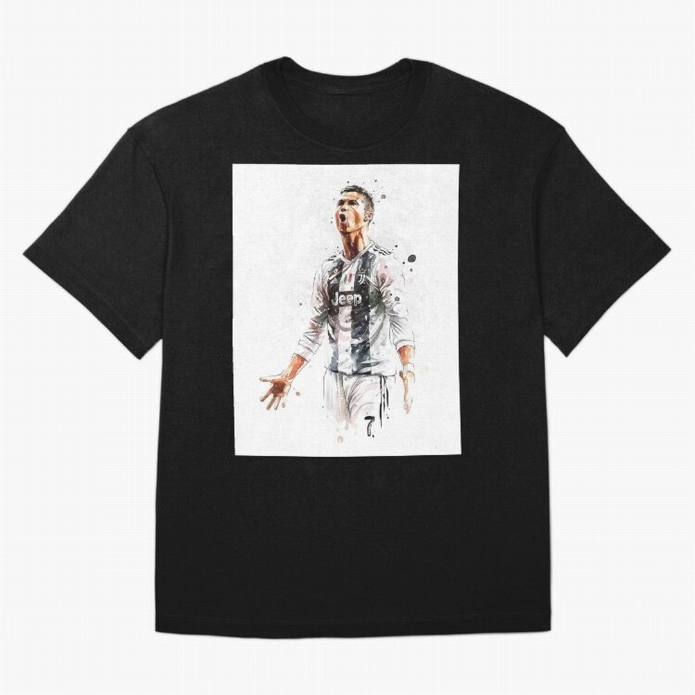 Cristiano Ronaldo Oversized T-Shirt Celebrate Soccer Greatness during FIFA World Cup 2026 Celebrating Haaland and Mbappe, Brazil Energy, Vintage Soccer Flavor, Modern Football Stars, National Flags and Final Night Emotion; Ideal for Fans Who Follow