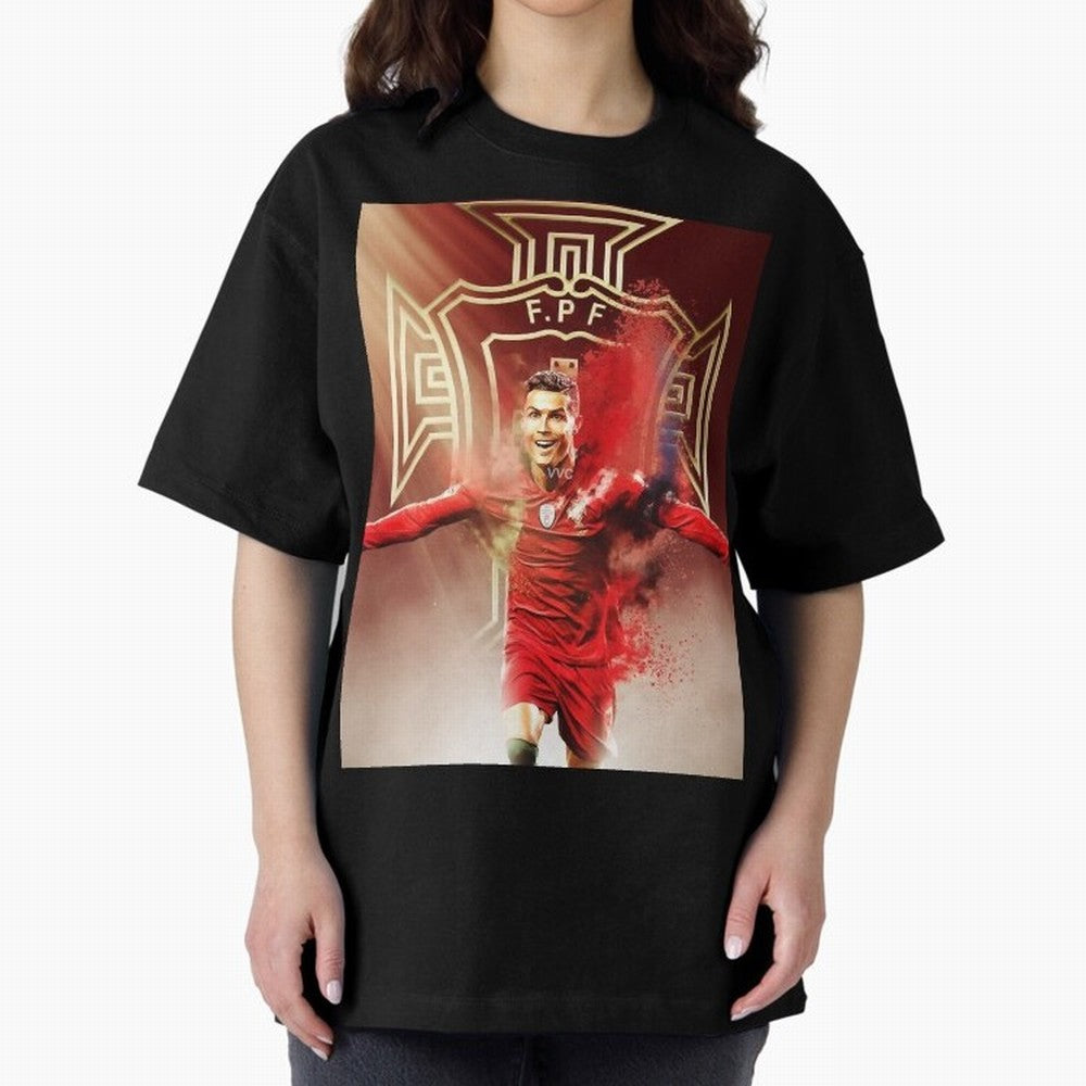 CR>7 Por Oversized T-Shirt Represent Global Football Passion for FIFA World Cup 2026 USA Canada Mexico, Capturing Neymar, England, France and Netherlands, Soccer Culture, Superstar Moments, National Team Dreams and Competitive Fire; Perfect for