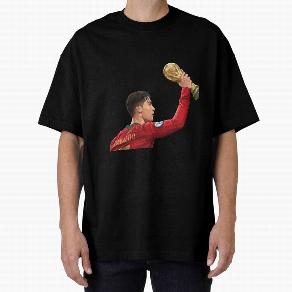 Cristiano Ronaldo Oversized T-Shirt Bring Champion Energy into FIFA World Cup 2026 for Fans of Cristiano Ronaldo and Portugal, Bringing Retro Football Energy, Iconic Rivalries, Trophy Chase Drama and Stadium Atmosphere; Ideal for Fans Who Follow