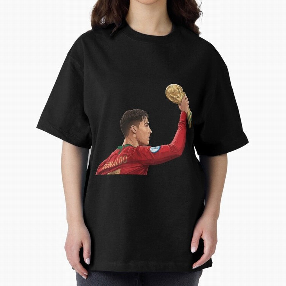 Cristiano Ronaldo Oversized T-Shirt Bring Champion Energy into FIFA World Cup 2026 for Fans of Cristiano Ronaldo and Portugal, Bringing Retro Football Energy, Iconic Rivalries, Trophy Chase Drama and Stadium Atmosphere; Ideal for Fans Who Follow