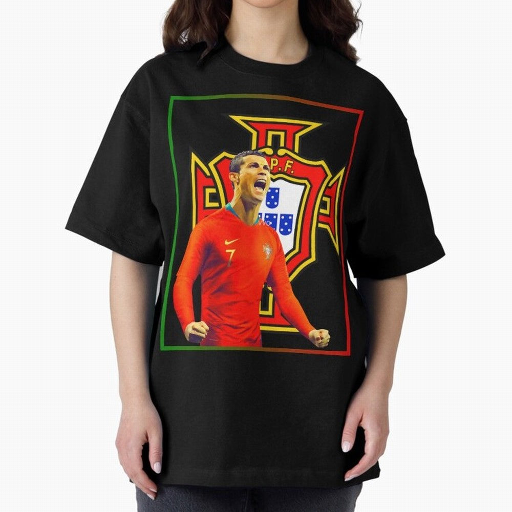 cristiano ronaldo Oversized T-Shirt Make Every Kick Count in the FIFA World Cup 2026 Journey through Mbappe Highlights, France Pride, Tournament Hype, Historic Matchups, Family Viewing Parties and Global Sports Pride; Made for Die Hard Supporters,
